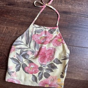 floral halter Hollister tank top